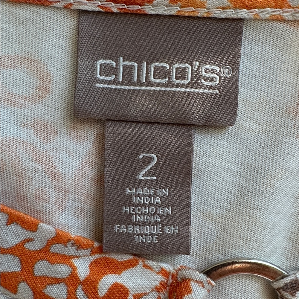 Chico's Multicolor Abstract Blouse - Picture 10 of 13